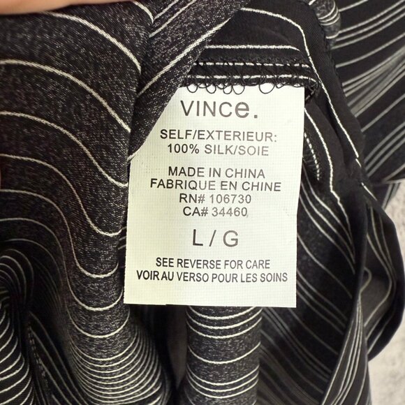 Vince silk stripe tunic Large - Picture 12 of 13